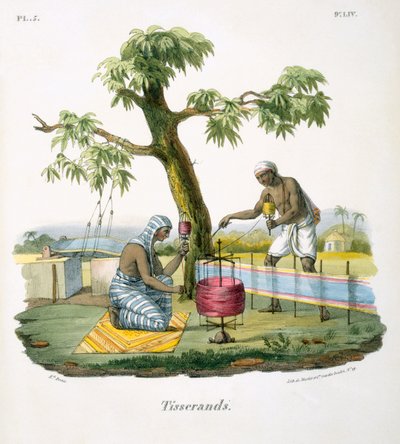 Rug Weavers, 1827-35 by M.E. Burnouf
